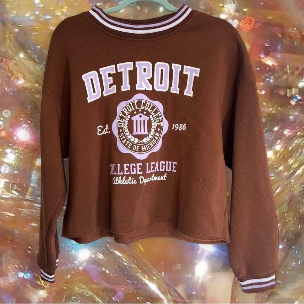 Detroit College League Brown Sweatshirt